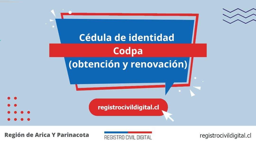 Cédula de identidad en codpa (obtención y renovación) 1 Encuentra toda información de la oficina del registro civil de codpa horario, dirección, teléfono pedir hora