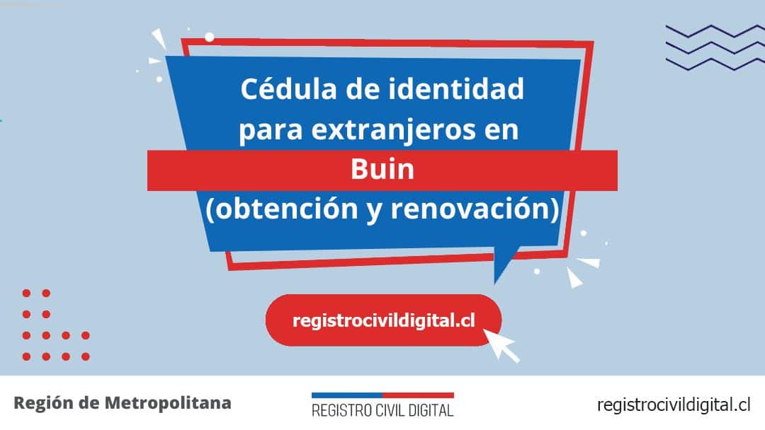 Cédula de identidad para extranjeros en buin 1 Encuentra toda información de la oficina del registro civil de buin horario, dirección, teléfono pedir hora