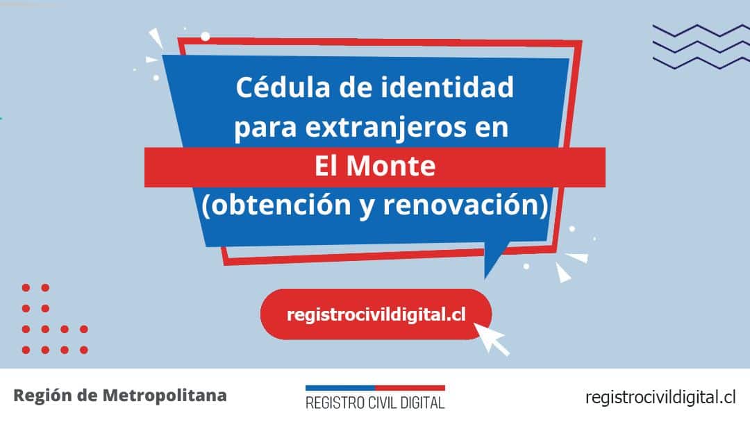 Cédula de identidad para extranjeros en el monte 1 Encuentra toda información de la oficina del registro civil de el monte horario, dirección, teléfono pedir hora