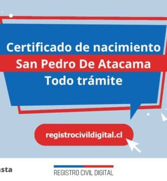 Certificado nacimiento todo tramite en antofagasta san pedro de atacama