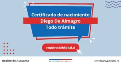 Certificado nacimiento todo tramite en atacama diego de almagro
