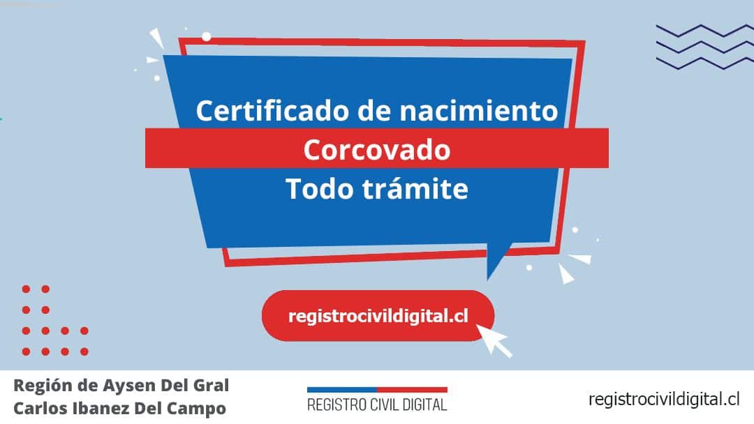 Certificado de nacimiento en corcovado (todo trámite) 1 Encuentra toda información de la oficina del registro civil de corcovado horario, dirección, teléfono pedir hora