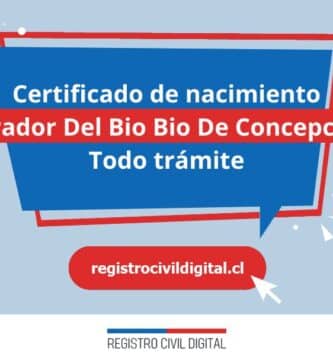 Certificado nacimiento todo tramite en biobio mirador del bio bio de concepcion