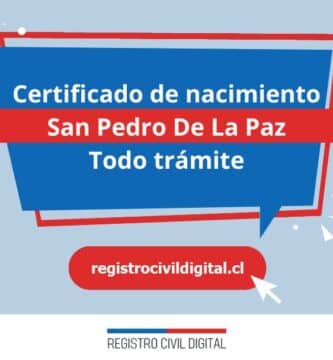 Certificado nacimiento todo tramite en biobio san pedro de la paz