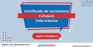 Certificado nacimiento todo tramite en libertador gral bernardo ohiggins coltauco