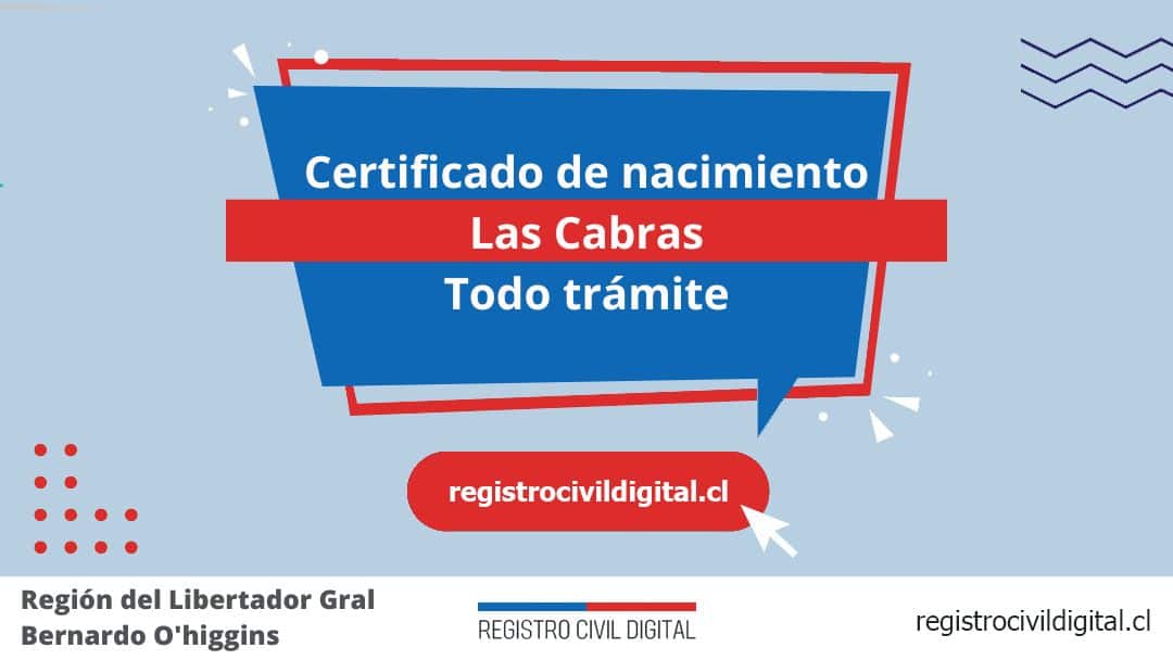 Certificado de nacimiento en las cabras (todo trámite) 1 Encuentra toda información de la oficina del registro civil de las cabras horario, dirección, teléfono pedir hora