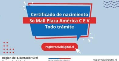 Certificado de nacimiento en so mall plaza america c e v (todo trámite) 9 Certificado nacimiento todo tramite en libertador gral bernardo ohiggins so mall plaza america c e v