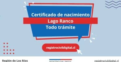 Certificado nacimiento todo tramite en los rios lago ranco