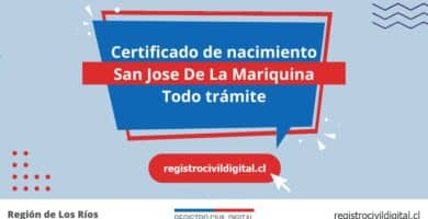 Certificado nacimiento todo tramite en los rios san jose de la mariquina