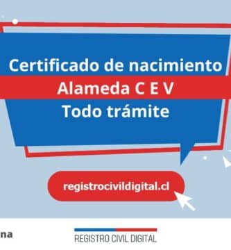 Certificado nacimiento todo tramite en metropolitana alameda c e v