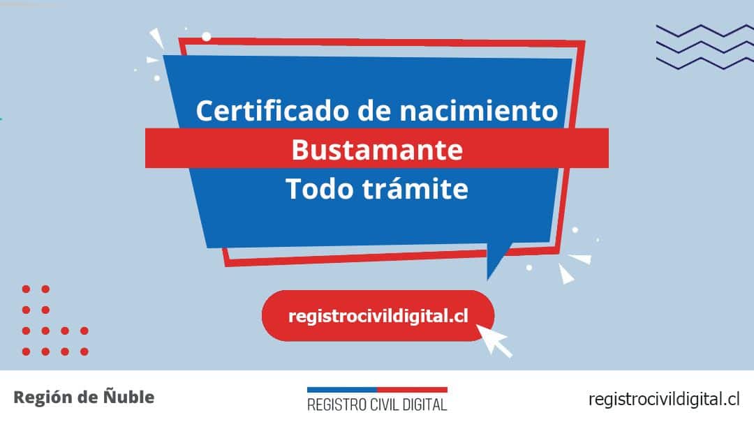 Certificado de nacimiento en bustamante (todo trámite) 1 Encuentra toda información de la oficina del registro civil de bustamante horario, dirección, teléfono pedir hora