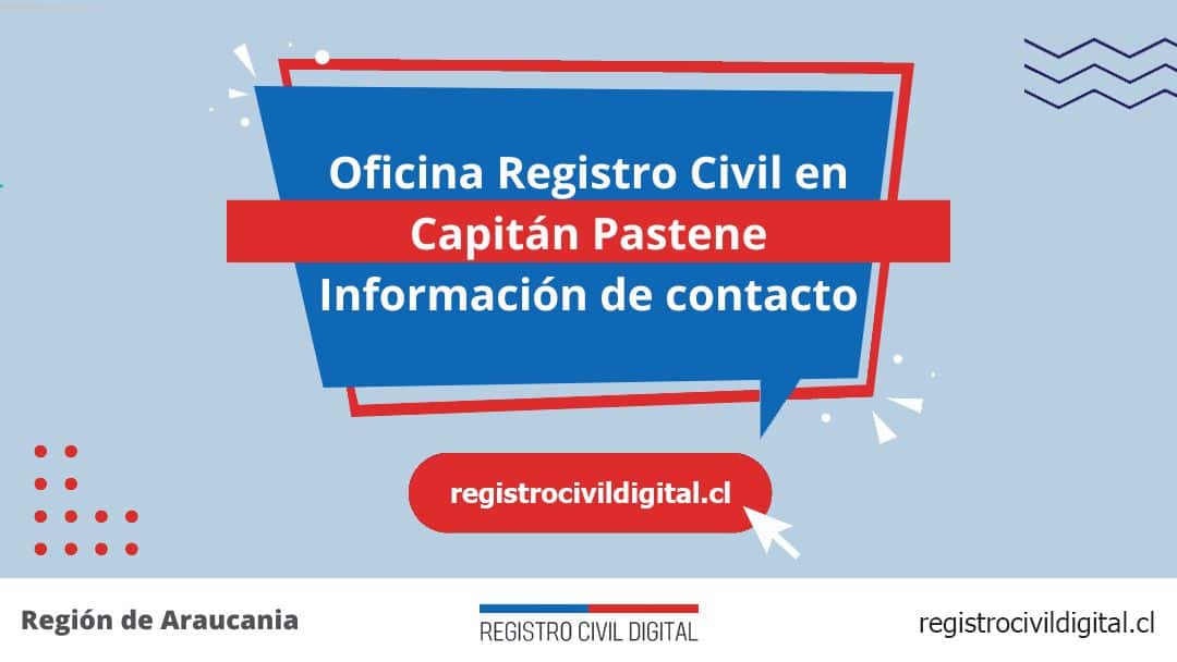 Oficina del registro civil en capitan pastene, araucania 1 Encuentra toda información de la oficina del registro civil de capitán pastene horario, dirección, teléfono pedir hora