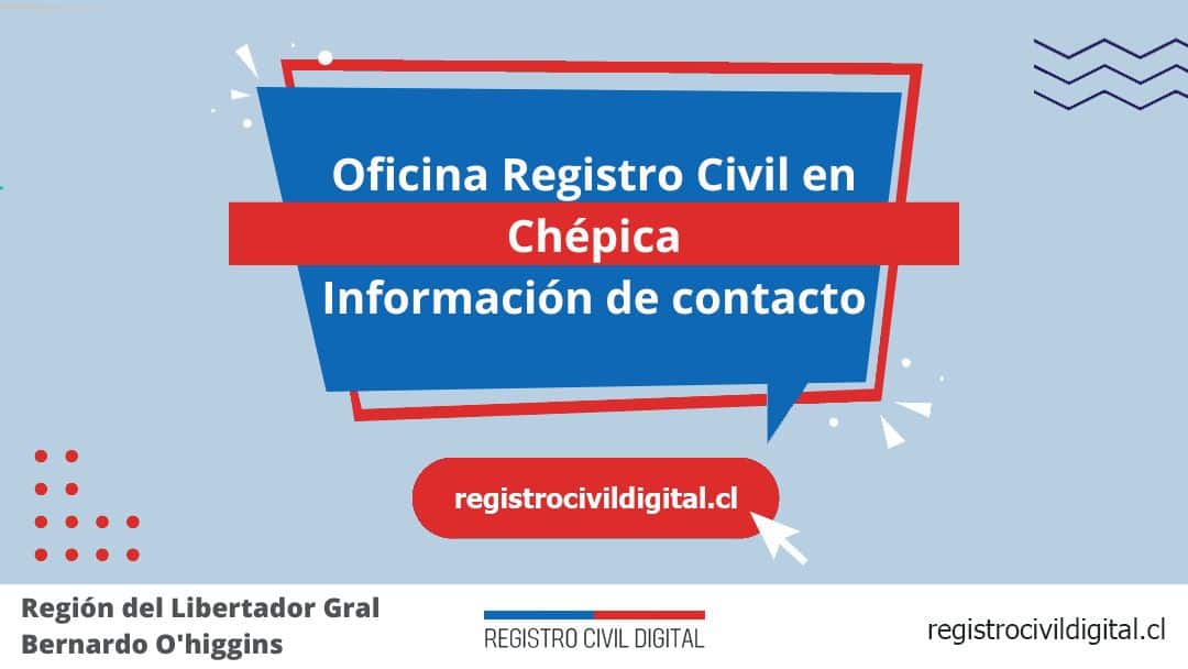 Encuentra toda información de la oficina del registro civil de chépica horario, dirección, teléfono pedir hora