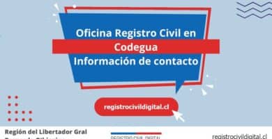 Oficina registro civil en libertador gral bernardo ohiggins codegua