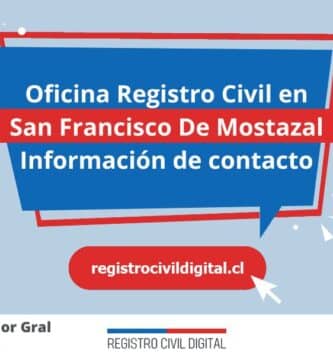 Oficina registro civil en libertador gral bernardo ohiggins san francisco de mostazal