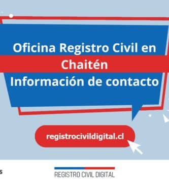 Oficina registro civil en los lagos chaiten