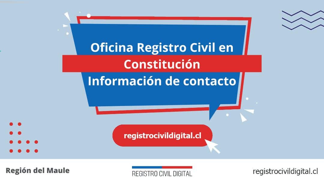 Oficina del registro civil en constitucion, maule 1 Encuentra toda información de la oficina del registro civil de constitución horario, dirección, teléfono pedir hora