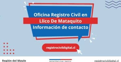 Oficina registro civil en maule llico de mataquito