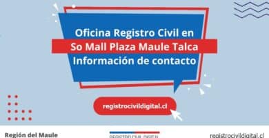 Oficina registro civil en maule so mall plaza maule talca