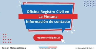 Oficina del registro civil en la pintana, metropolitana 8 Oficina registro civil en metropolitana la pintana