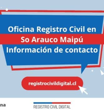 Oficina registro civil en metropolitana so arauco maipu