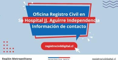 Oficina del registro civil en so hospital jj aguirre independencia, metropolitana 4 Oficina registro civil en metropolitana so hospital jj aguirre independencia