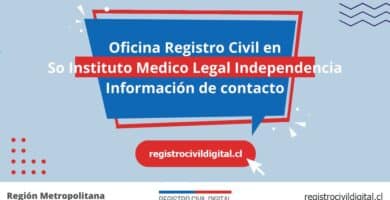 Oficina registro civil en metropolitana so instituto medico legal independencia