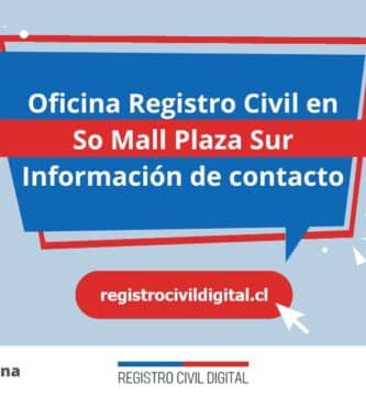 Oficina registro civil en metropolitana so mall plaza sur