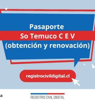 Sacar pasaporte en araucania so temuco c e v
